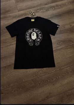 Bape x chrome heart black tee