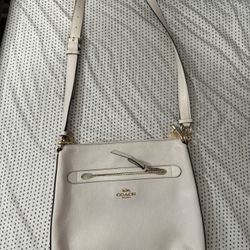 Cream Coach Bag