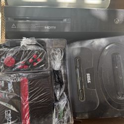 Lot Of 16 Video Game Consoles Sega Nintendo Xbox Etc