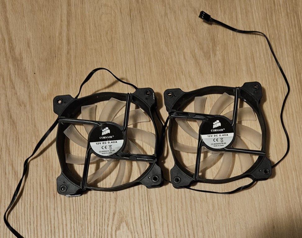 Corsair AF 120mm fan with white LED, Quiet Edition - 1500 rpm - 2 pack