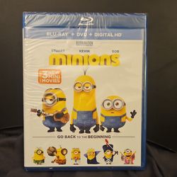 Universal Studios Minions Blu-ray DVD Digital HD Combo Pack Bullock Hamm