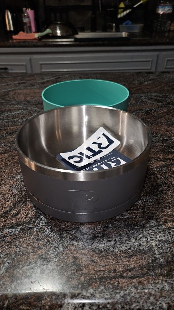 RTIC 3 In 1 Dog Bowl Grey Color