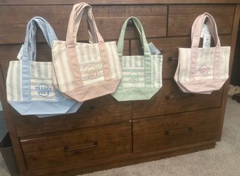 Trader joes mini totes striped