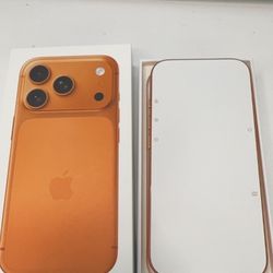 Unlocked Apple iPhone 17 pro max 512gb orange with complete year warranty