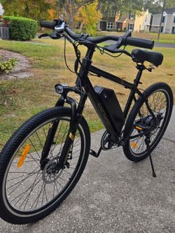 Black 26in 48v electric bicycle 21mph