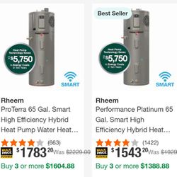 Rheem Hybrid Performance Platinum 60 Gallon Water Heater