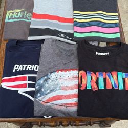 6 Boys Short Sleeve Shirts All Size 10 To 12 Years Old