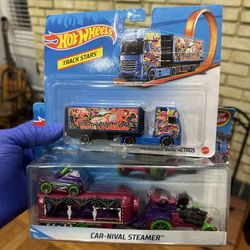2018 Hot Wheels Car-Nival Steamer, 2019 HW Mercedes-Benz Actros Track Stars ⭐️ OPEN TO TRADES 🚀