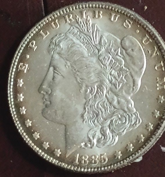 1885 MORGAN SILVER DOLLAR Toi