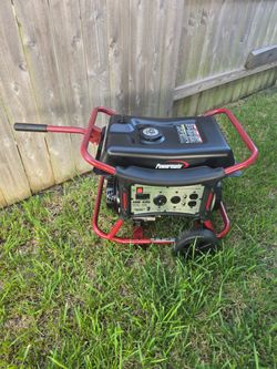🔥$350 PRICE IS FIRM🔥 POWERMATE GAS GENERATOR 4,250 WATTS W/ Wheels (Like New Condition)