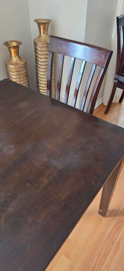 Wood table with 4 chairs