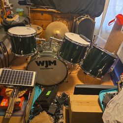 You get the whole drum set, which is in very good condition. I'd almost say it was new, but it is used