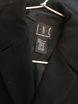 Women coat silk type material coat work or over jeans size 4 black