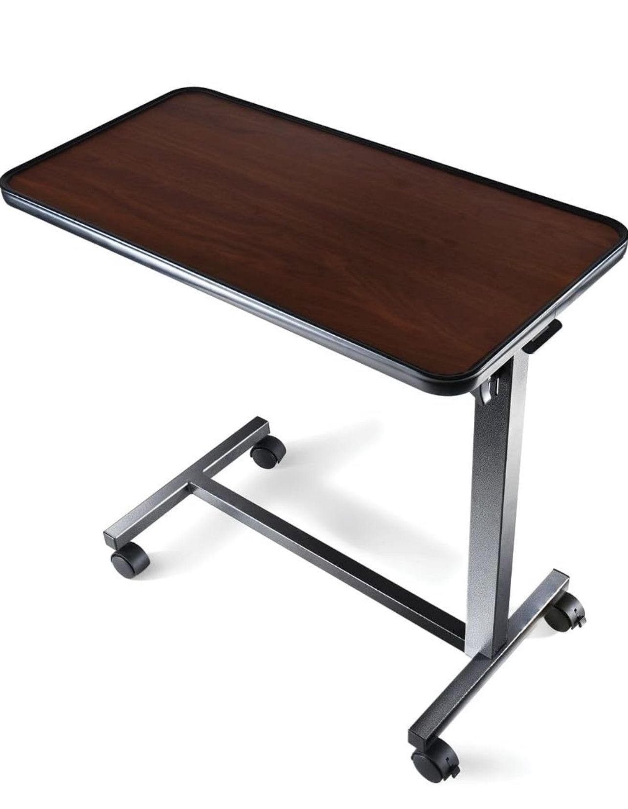 Adjustable Overbed Bedside Table with Wheels Bed Desk Over Bed NEW