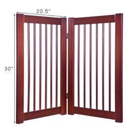 All New 30” Configurable Folding Standing Wood Safety Fence 