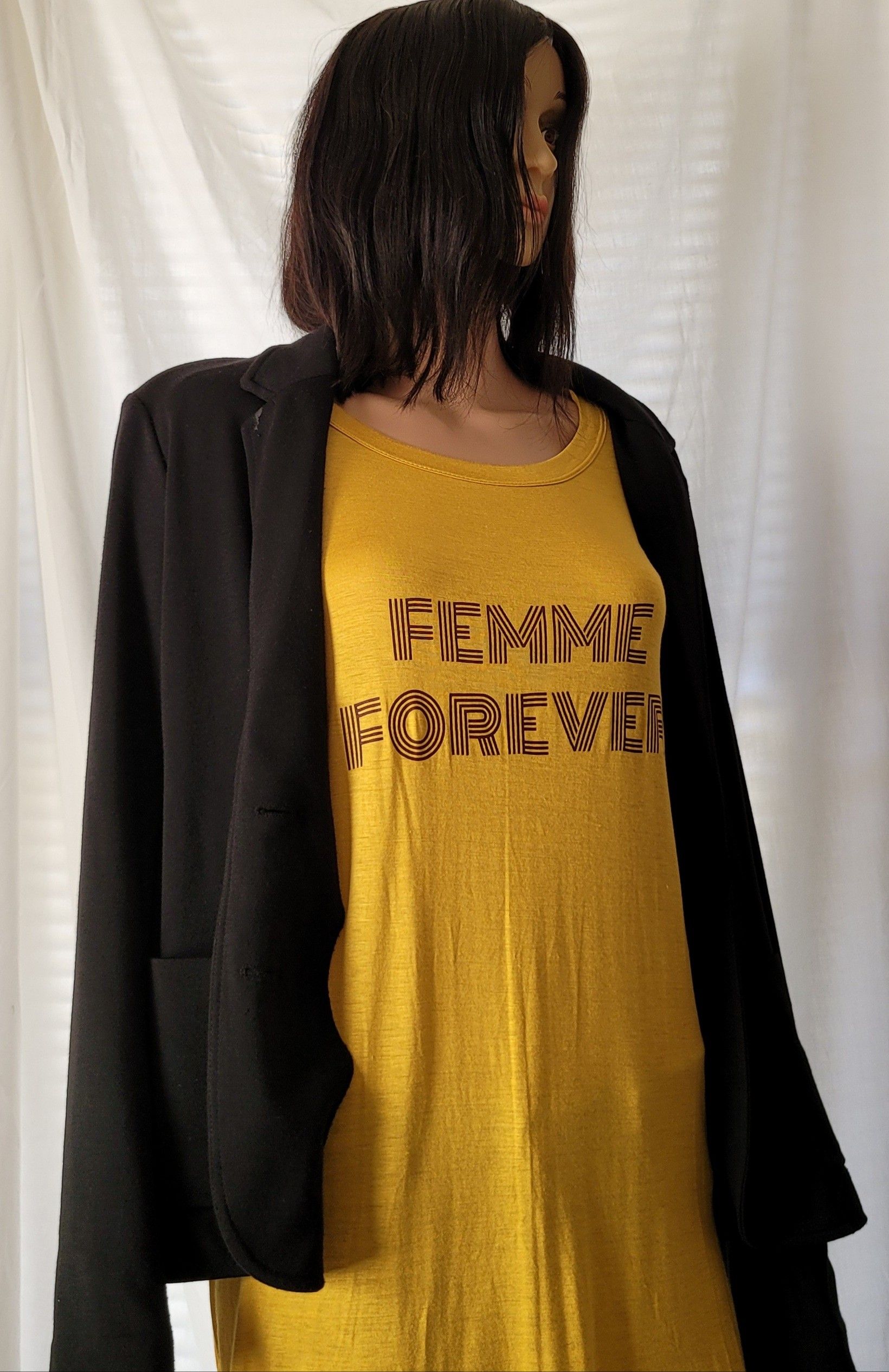 BRAND NEW Plus Size Femme Forever Yellow tshirt short sleeves