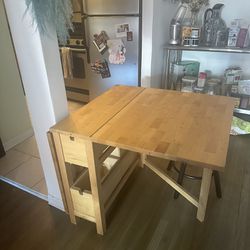 Fold Up/down kitchen Table (IKEA Norden) 
