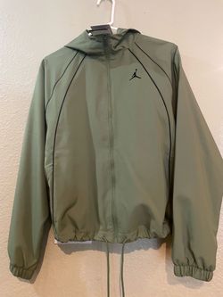 Jordan Windbreaker Hooded Jacket Olive Green M