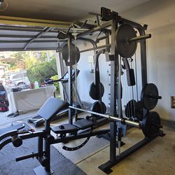 Smith Machine 2001 | Multi-Use Adj Bench | Gym Equipment | Fitness | Squat Rack | Excercise |🔴WEIGHTS AND BARBELL SOLD SEPARATELY 🔴 FREE DELIVERY 🚚