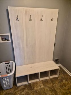 Mudroom shoe and coat rack Hand Made