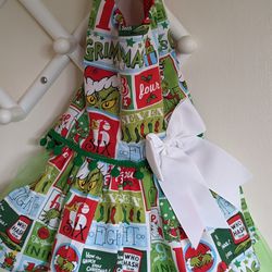 Handmade The Grinch Christmas Dog Dress 