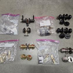 Mixed Lot of (5) Double Door Lock Set, All For $66