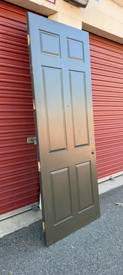 36”w, 96”d, main entrance solid door