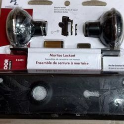 Bronze Mortise Lock Bolt Set Keyed Knob Key Home Interior Door Security Lockset