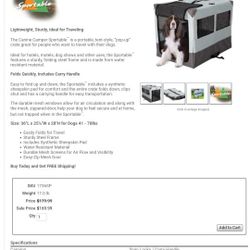 Canine Camper Sportable 1736SP