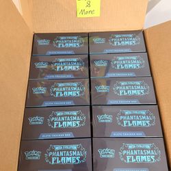 (Lot Of 10) Phantasmal Flames Elite Trainer Box "Factory Sealed"