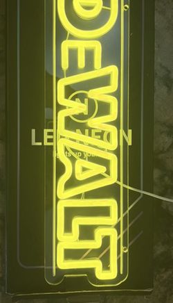 Dewalt Tools Neon Light Sign LED For Mechanic Shop Garage Gift Tools 16x4