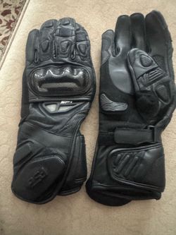 New Black leather motorcycle gloves same like alpinestar