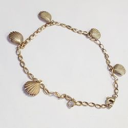 10k Yellow Gold Solid Ladies Anklet