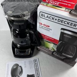 
Black+Decker CM1160B 12-Cup Programmable Coffee Maker, Black/Stainless Steel