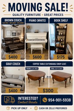 Moving sale