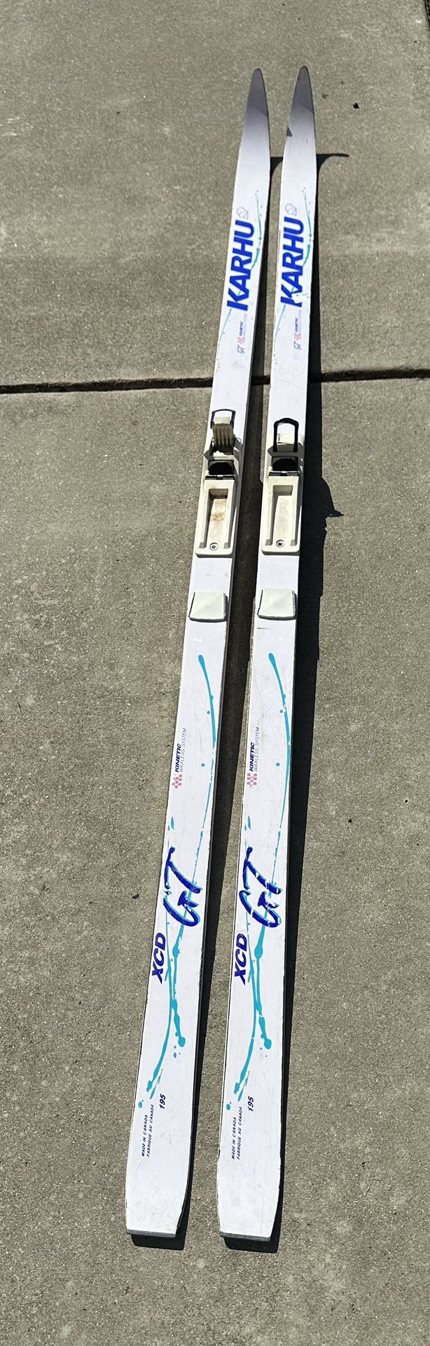 Karhu Kinetic XCD GT Wacker 195 cm Cross Country Skis w/ Rottefella Bindings