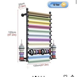 12 Layer Craft Room Ribbon Holder Rack Stand 