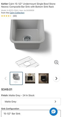 New Kohler Bar Sink