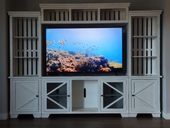 Rosalind Wheeler Distressed Country Style Entertainment Center