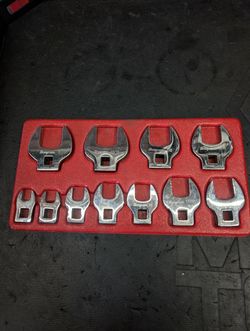 11 piece 3/8 SAE Snap On crows feet