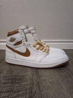 Air Jordan 1 High White Metallic Gold – Men’s Size 14