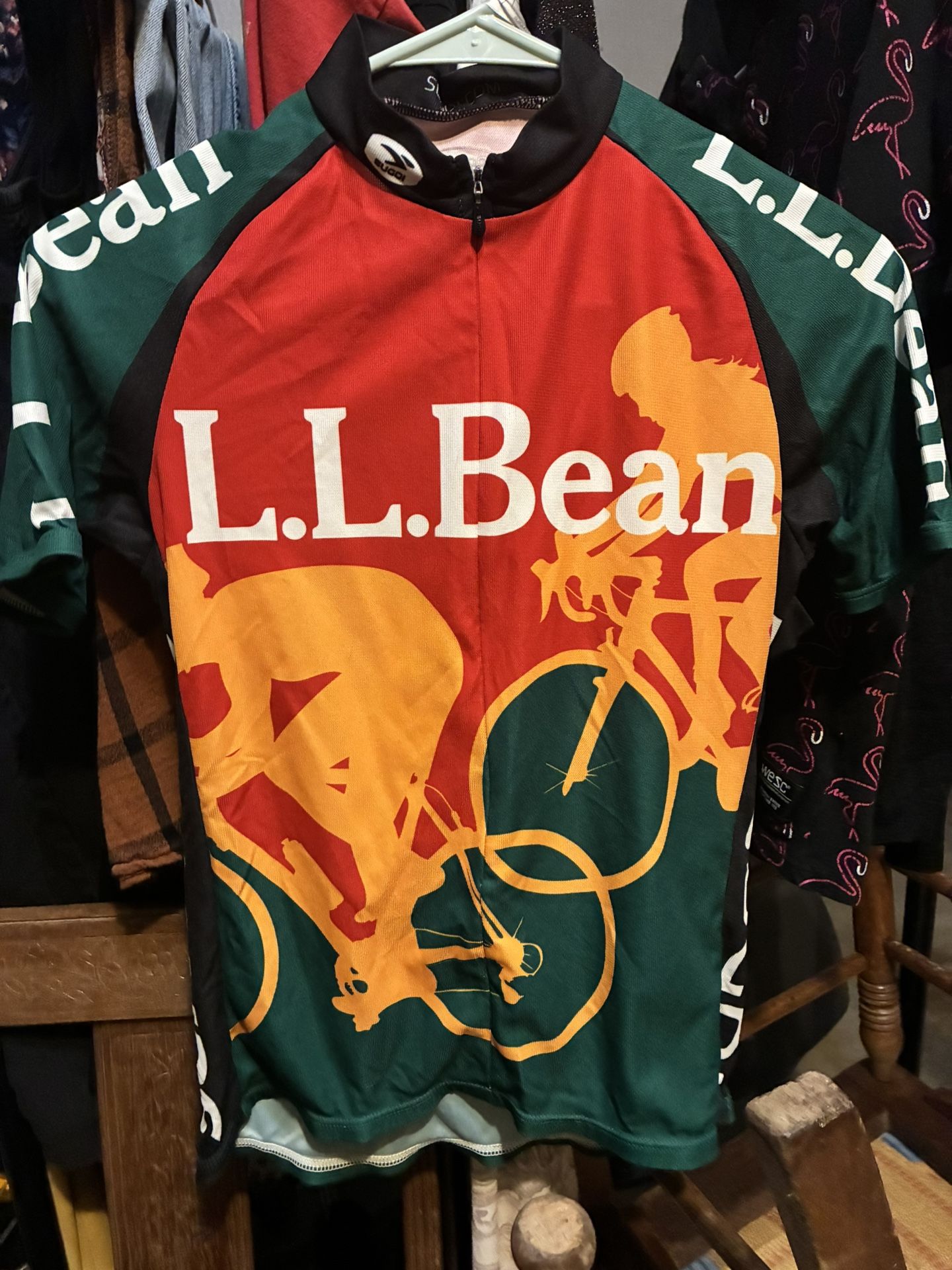 LL Bean Women’s Cycling Jersey and Padded Shorts - X-small