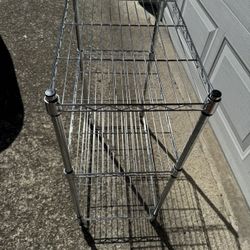 3 Tier Metal (Chrome) Shelving Adjustable 