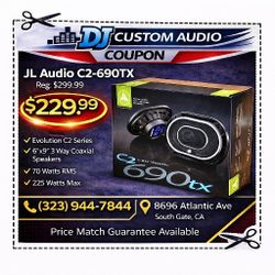 JL Audio C2 Series Car Speakers 1-Set 6x9" 3-Way Coaxial Speaker System 225 Watts C2-690TX 🚨 Payment Options Available 🚨 No Credit Needed 🚨