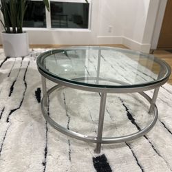 Crate & Barrel - Glass Coffee Table