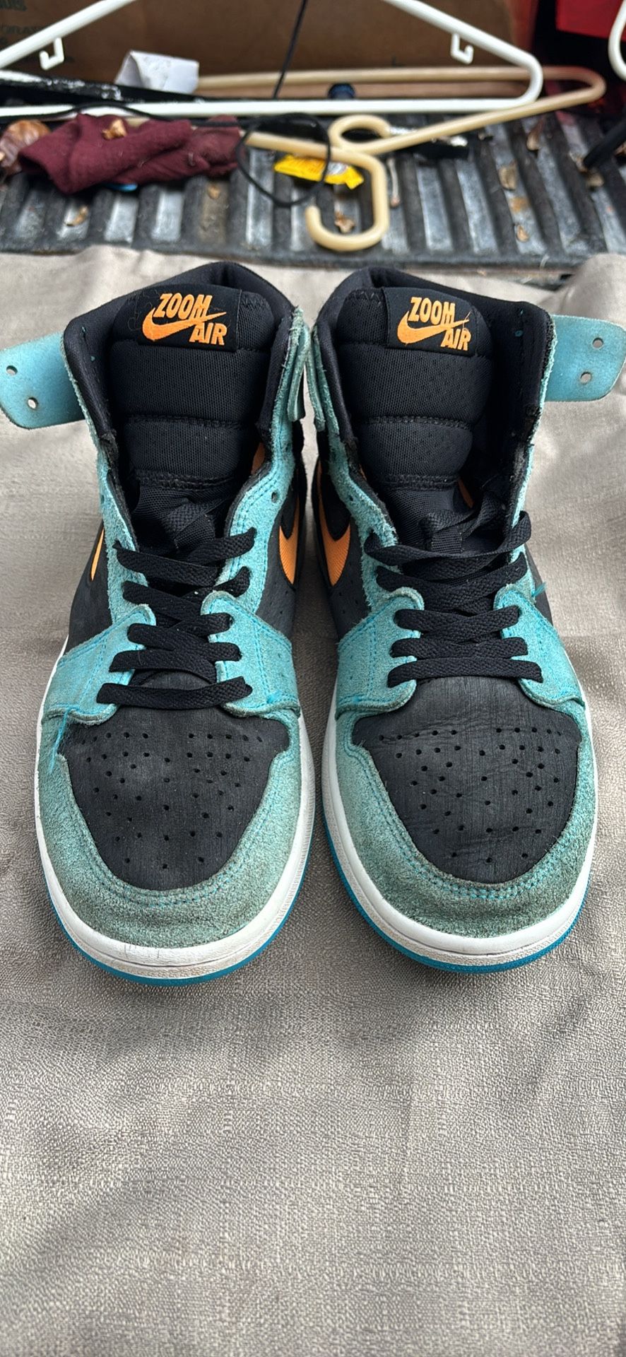 Air Jordan 1 High Zoom CMFT 2 'Bleached Aqua Citrus' Men's Sneakers 8.5