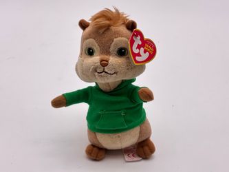 TY Beanie Babies Theodore Alvin & The Chipmunks Squeakquel Plush NWT Toy