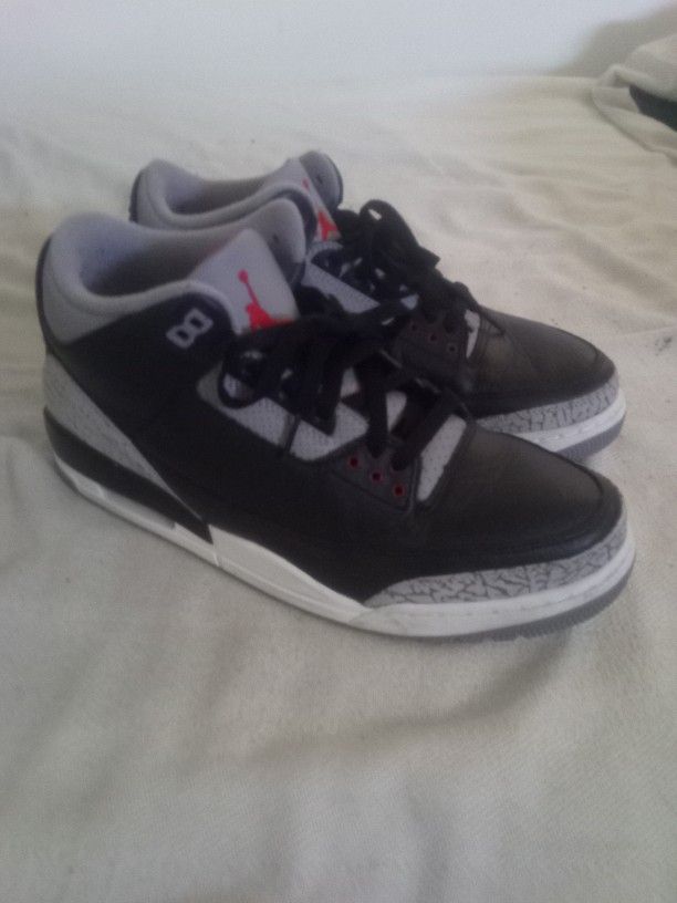 Jordan 3 Black Cement Size 10.5