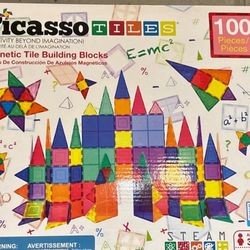 Picasso Tiles  100pc Magnetic Tile Building Blocks Creativity Galore Brand New