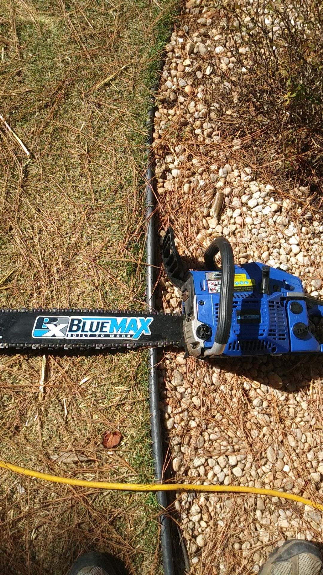 Blue Max chainsaw with 20 inch bar